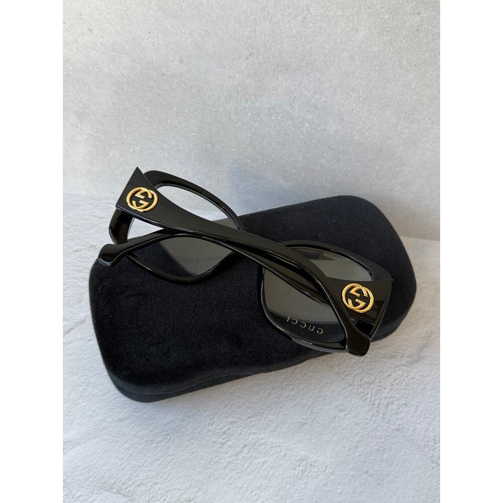 NEW Gucci GG1236O Black Square Eyeglasses Frames - Picture 3 of 7